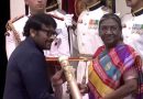 Megastar Chiranjeevi received the Padma Vibhushan award from the President