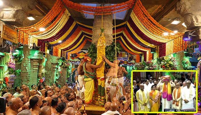 The Brahmotsavam of Srivari Salakatla started with grandeur