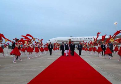 Prime Minister Narendra Modi arrives in China
